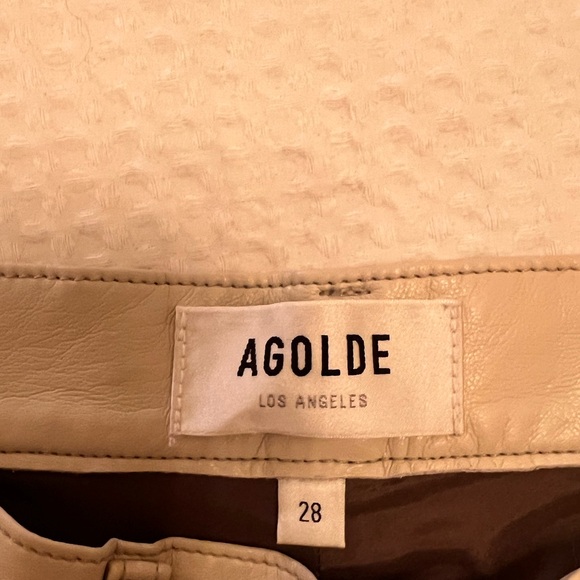 Agolde 90’s pinch waist vanilla leather pants - Picture 5 of 5